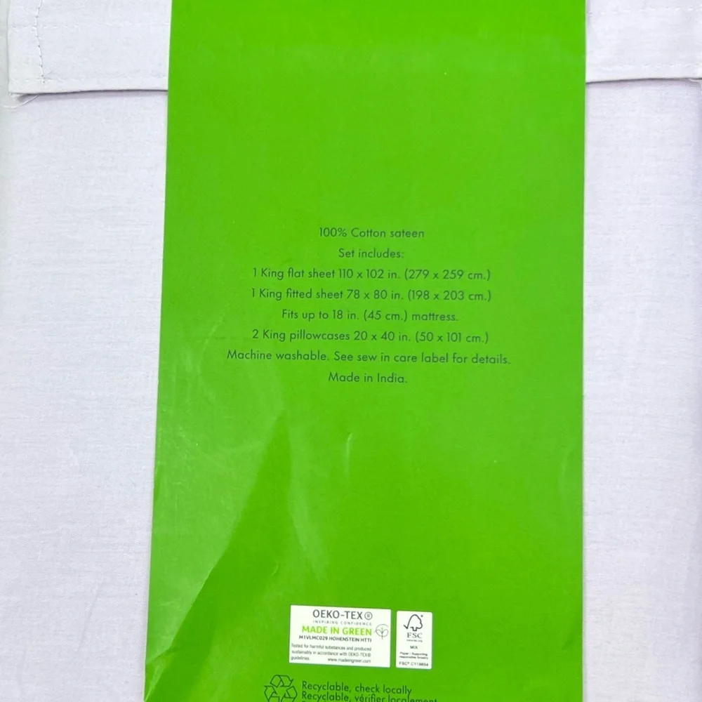 Kate Spade - ‘Lavender’ Cotton King Sheet Set. NWT Firm! Last one!